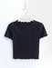 Vintage-Inspired Women's Retro Short Sleeve T-Shirt with Wood Ears Design