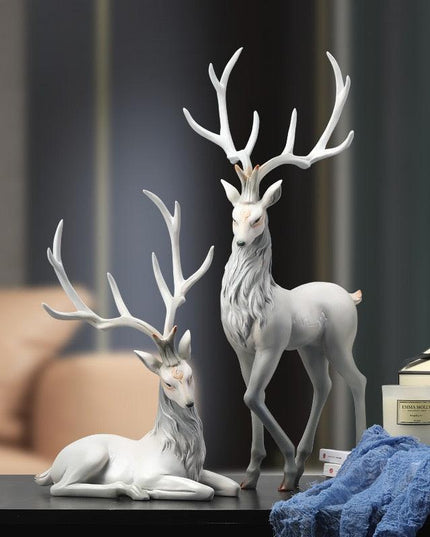 Nordic Graceful Deer Sculpture: Infuse Artistic Charm into Your Home