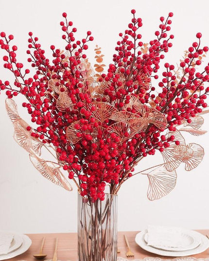 Crimson Berry Luxe: Elegant Home Accent for Stylish Decor