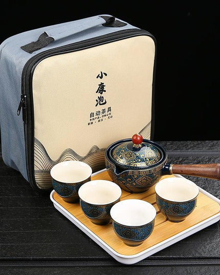 Revolutionary Spinning Porcelain Tea Set for Effortless Brewing