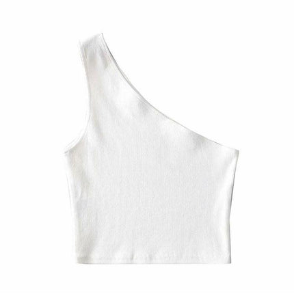 Chic One-Shoulder Summer Crop Top for Effortless Elegance