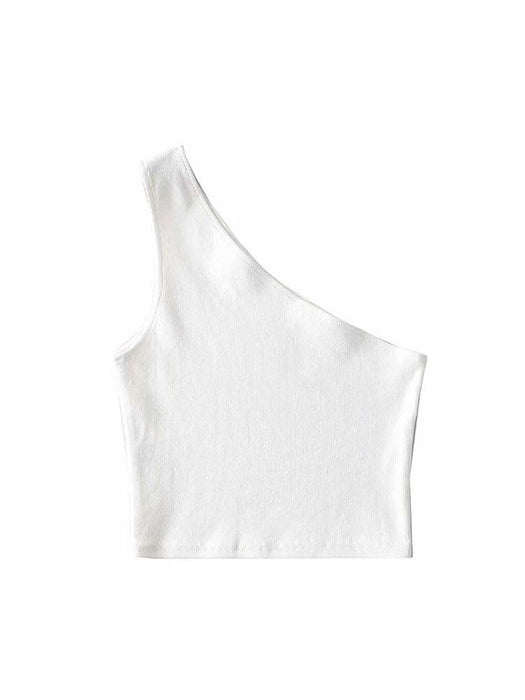 Chic One-Shoulder Summer Crop Top for Effortless Elegance