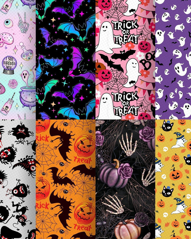 Enchanting Ghost Pumpkin Faux Leather Craft Sheets - Ignite Your Halloween Creativity 🎃