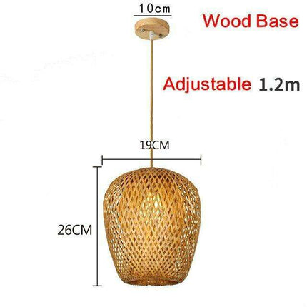 Sustainable Bamboo Chandelier Pendant Light - Stylish Illumination for Dining Areas