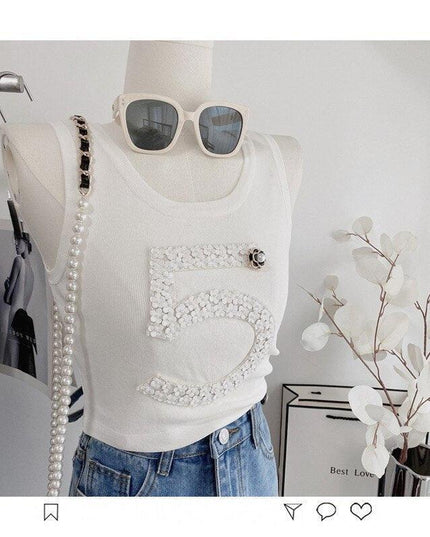 Chic 3D Knit Sleeveless Vest for Modern Women