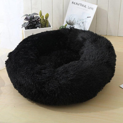 Luxury Plush Round Pet Bed - Cozy Retreat for Cats and Dogs