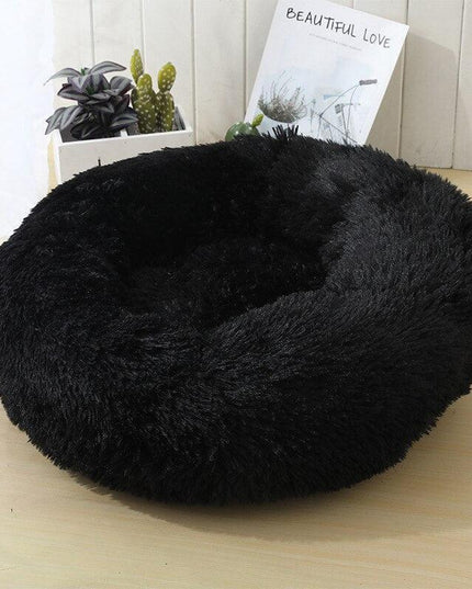 Luxury Plush Round Pet Bed - Cozy Retreat for Cats and Dogs