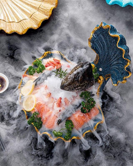 Oceanic Luxe Conch Sashimi Display Plate