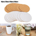 Stylish Self-Adhesive Cork Coasters Set - 60 Decorative Mats for Table Protection and Personalization