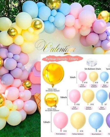 Elegant Blue Macaron Balloon Arch Kit - Transform Your Celebrations with Luxurious Style