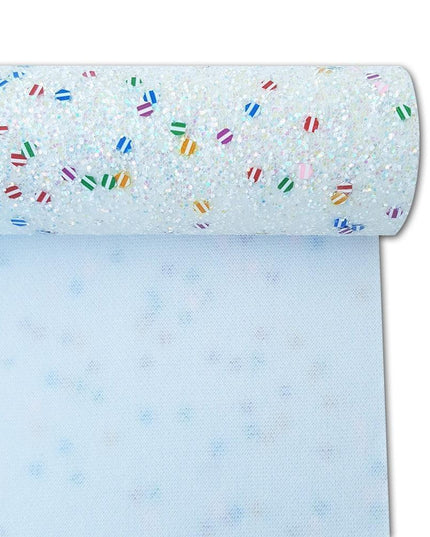 Sparkling White Faux Leather Craft Roll: Elevate Your DIY Masterpieces