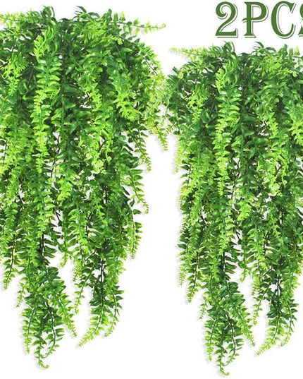 Lifelike Persian Fern Faux Hanging Plant Duo - Chic Greenery for Home and Event Decor