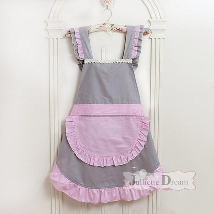 Elegant Korean Lace Cooking Apron for Stylish Chefs
