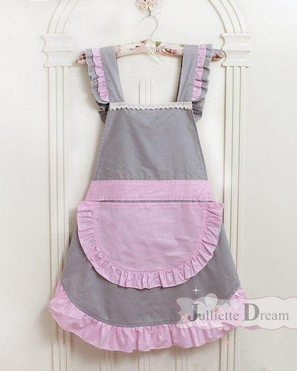 Elegant Korean Lace Cooking Apron for Stylish Chefs