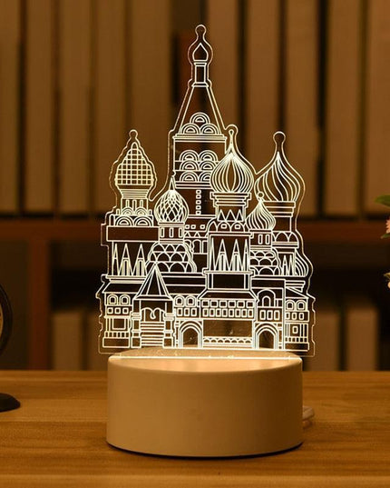 Enchanting 3D Illusion LED Night Light - Illuminate Your Space with Wonder