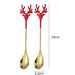 Santa's Joyful Holiday Silverware Duo - Cheerful Spoon and Fork Set for Festive Feasts
