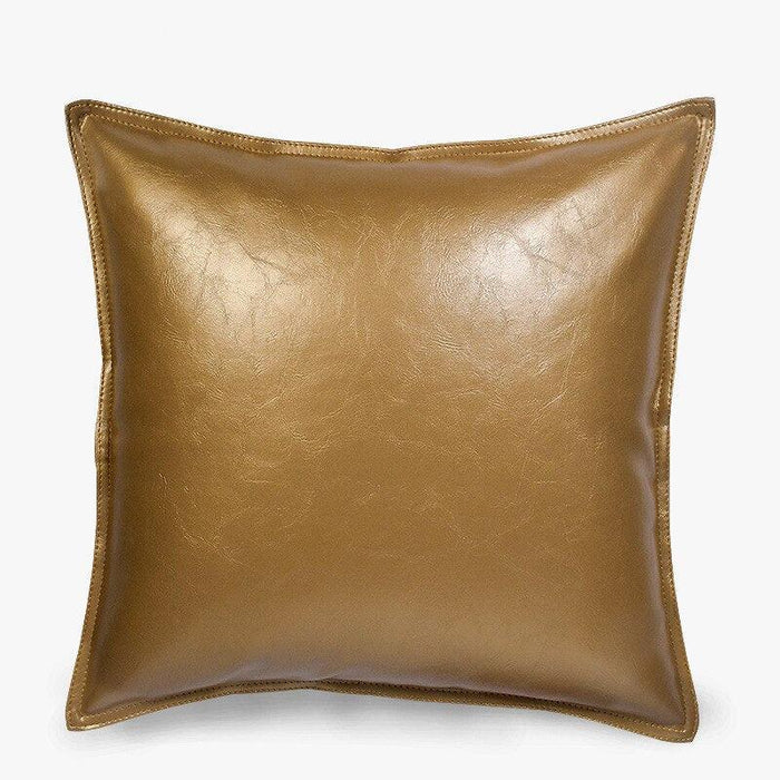 Stylish Faux Leather Cushion Cover - Elegant Accent for Modern Interiors