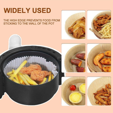 Round Non-Stick Parchment Paper Liners for Effortless Air Fryer Cooking