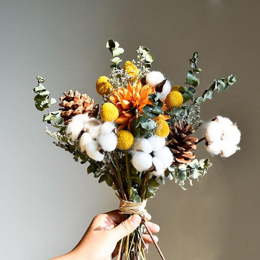 Eucalyptus and Daisy Dried Floral Wall Hanging Bouquet