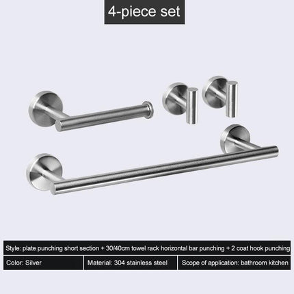 Elevate Your Bathroom with the Stylish Stainless Steel Organization Set