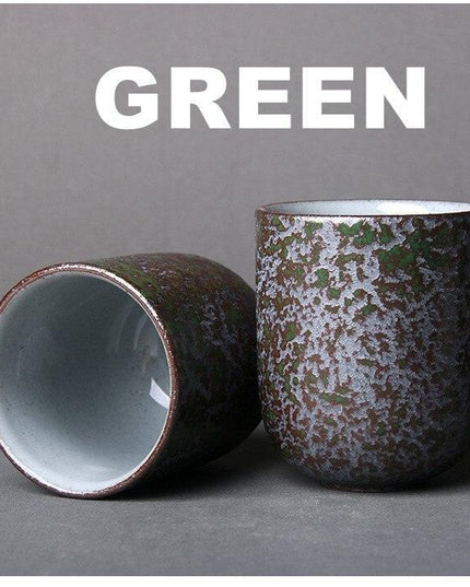 Elegant Artisan Japanese Large Ceramic Tea Cup with Unique Glaze Finish