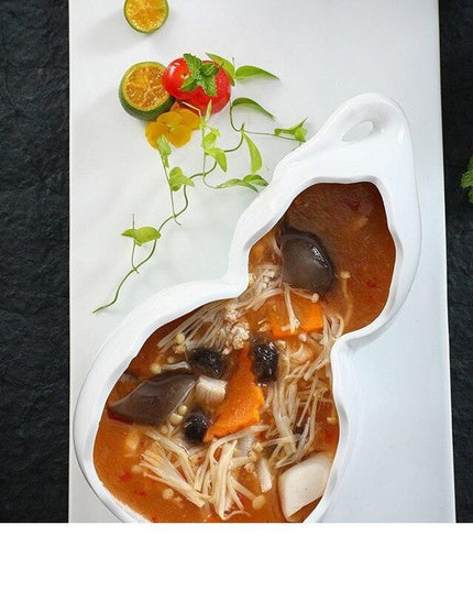 Stylish Gourd-Shaped Ceramic Tableware Set for Elevated Dining