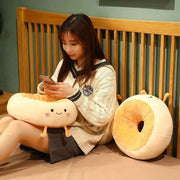 Bread Loaf Plush Comfort Cushion - Ideal for Relaxation, Travel, and Home Use