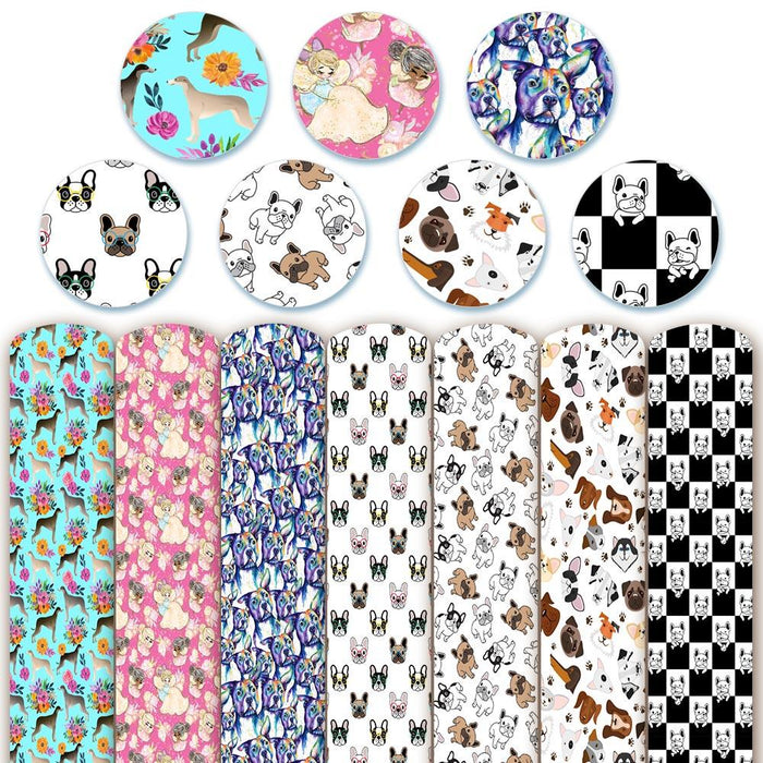 Puppy Pal Adventures: Synthetic Leather Crafting Sheets with Dog Designs for DIY Projects and Accessories