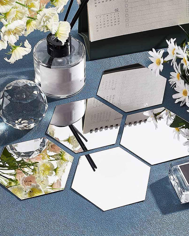 Modern Geometric Acrylic Reflective Wall Tiles for Stylish Home Decor