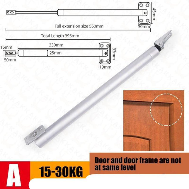 SilentGuard Adjustable Gas Spring Door Closer - Soft Close Mechanism for All Door Types