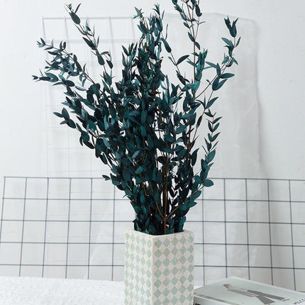 Charming Dried Eucalyptus Millet Leaf Arrangement: A Stylish Home Decor Essential