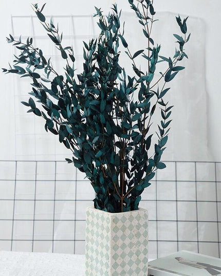 Charming Dried Eucalyptus Millet Leaf Arrangement: A Stylish Home Decor Essential