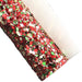 Festive Red Green Gold Chunky Glitter Fabric Roll - 30x134cm