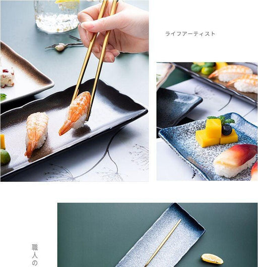 Exquisite 5-Piece Ceramic Sushi Plate Set