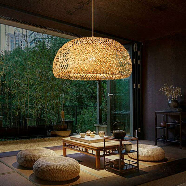 Handcrafted Bamboo Pendant Light for Eco-Chic Home Décor