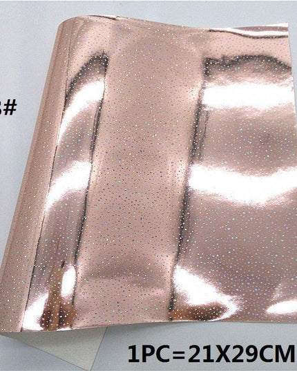 Sparkling Rose Gold Glitter Leather Crafting Sheet - Transform Your DIY Projects with Elegance