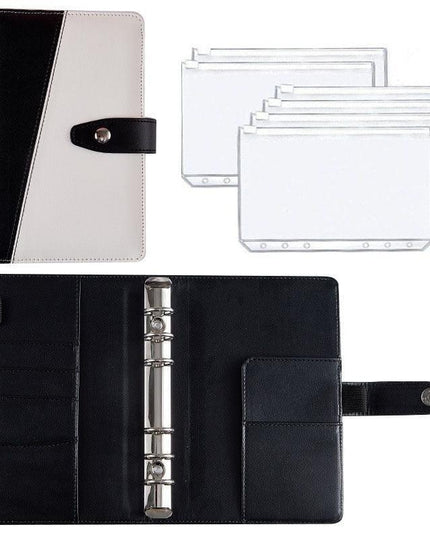 Elegant A6 Vegan Leather Organizer with Customizable Pages and Secure Zip Pockets for Seamless Planning