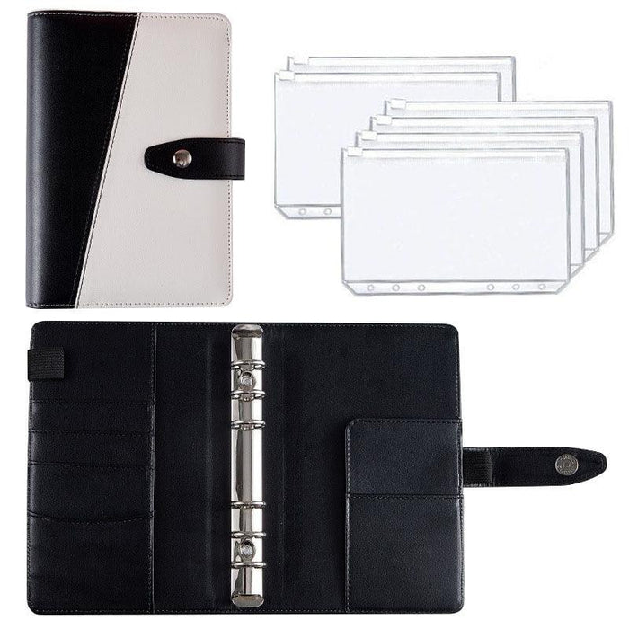 Deluxe A6 Budget Planner Notebook with Interchangeable Sheets and Stylish Zip Pockets