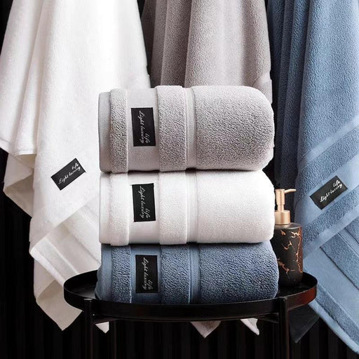 Inyahome 100% Cotton Shower Towels Bath Towel for Adults High Absorbent Home Hotel Pure Thick Towels Bathroom Bath Towel White-0-Très Elite-dongri coffee-35x75cm 1pcs-Très Elite