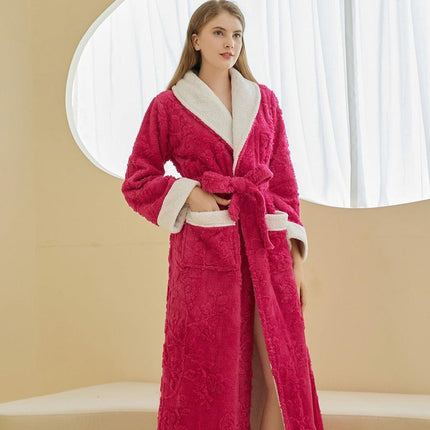 Cozy Couples Sherpa Lounge Robe - Winter Comfort for Him and Her