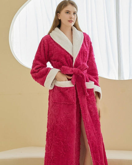 Cozy Couples Sherpa Lounge Robe - Winter Comfort for Him and Her