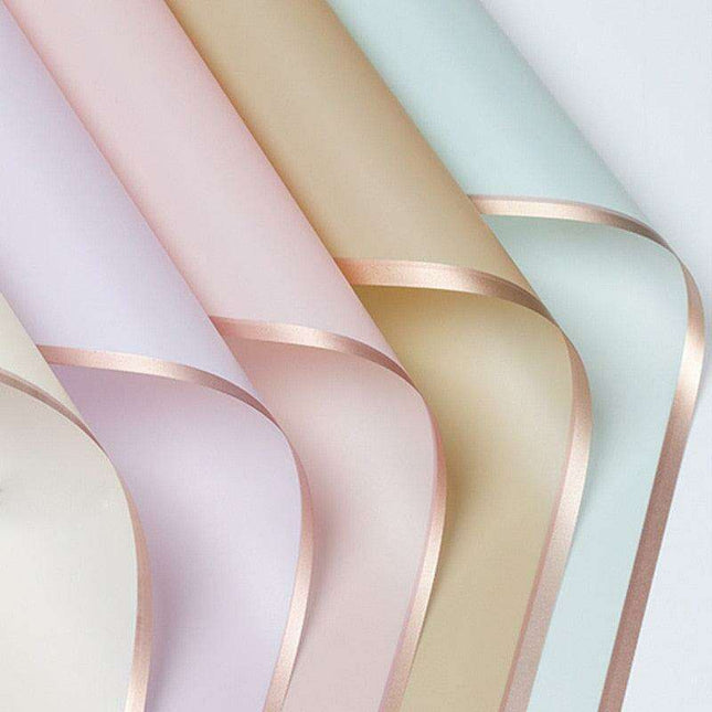 Luxurious Gold Rose Blossom Tissue Paper Set - 20 Sheets (58x58cm)