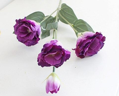 Lifelike Eustoma Silk Flower Bouquet Set: Exquisite Artificial Arrangements for Celebrations