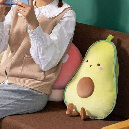 Adorable Avocado and Banana Plush Cushion - 55cm Soft Pillow for Kids