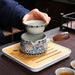 Exquisite Stone Grinding Tea Set with Double-Layer Design - Ideal for Chinese Tea Culture & Gifting