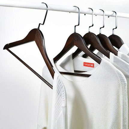 Elegant Lotus Wood Hanger Set of 5 - 10 pcs - Premium Closet Organization Solution