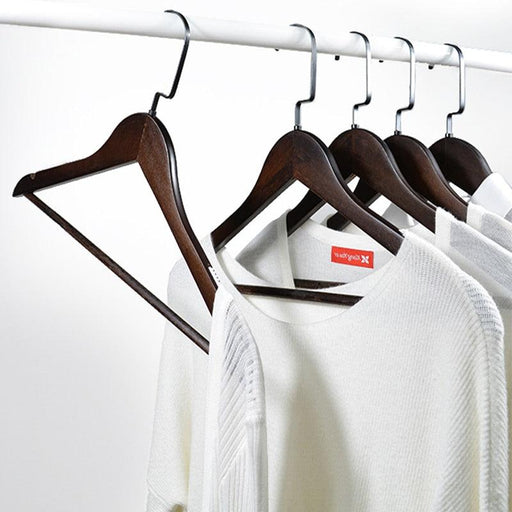 Luxury Swivel Wood Hangers - Premium Velvet Closet Set of 5 or 10