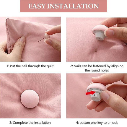 Cotton Sheet Fastening Kit for Wrinkle-Free Bedding and Home Organization