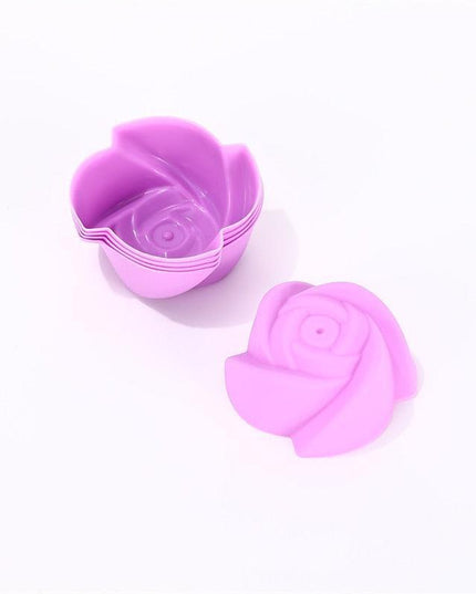 6-Pack Non-Stick Silicone Round Baking Molds for Cupcakes and Muffins