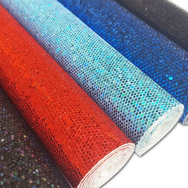 Golden Glittered Checkered Fabric Roll - Ignite Your Artistic Inspiration